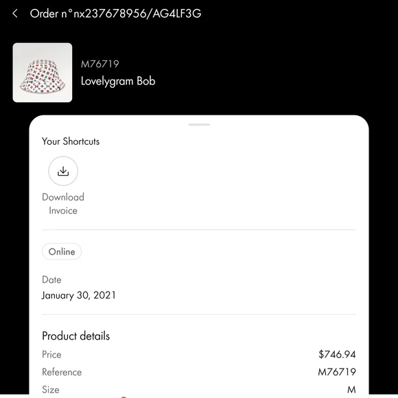 Louis Vuitton Lovely Gram Bob Bucket Hat Size Medium! - Picture 3 of 7